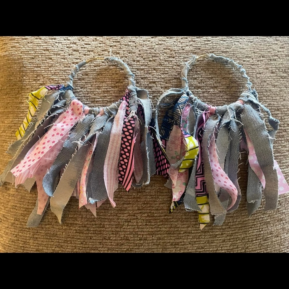 Colorful Fabric Fringe Kids Hair Accessories